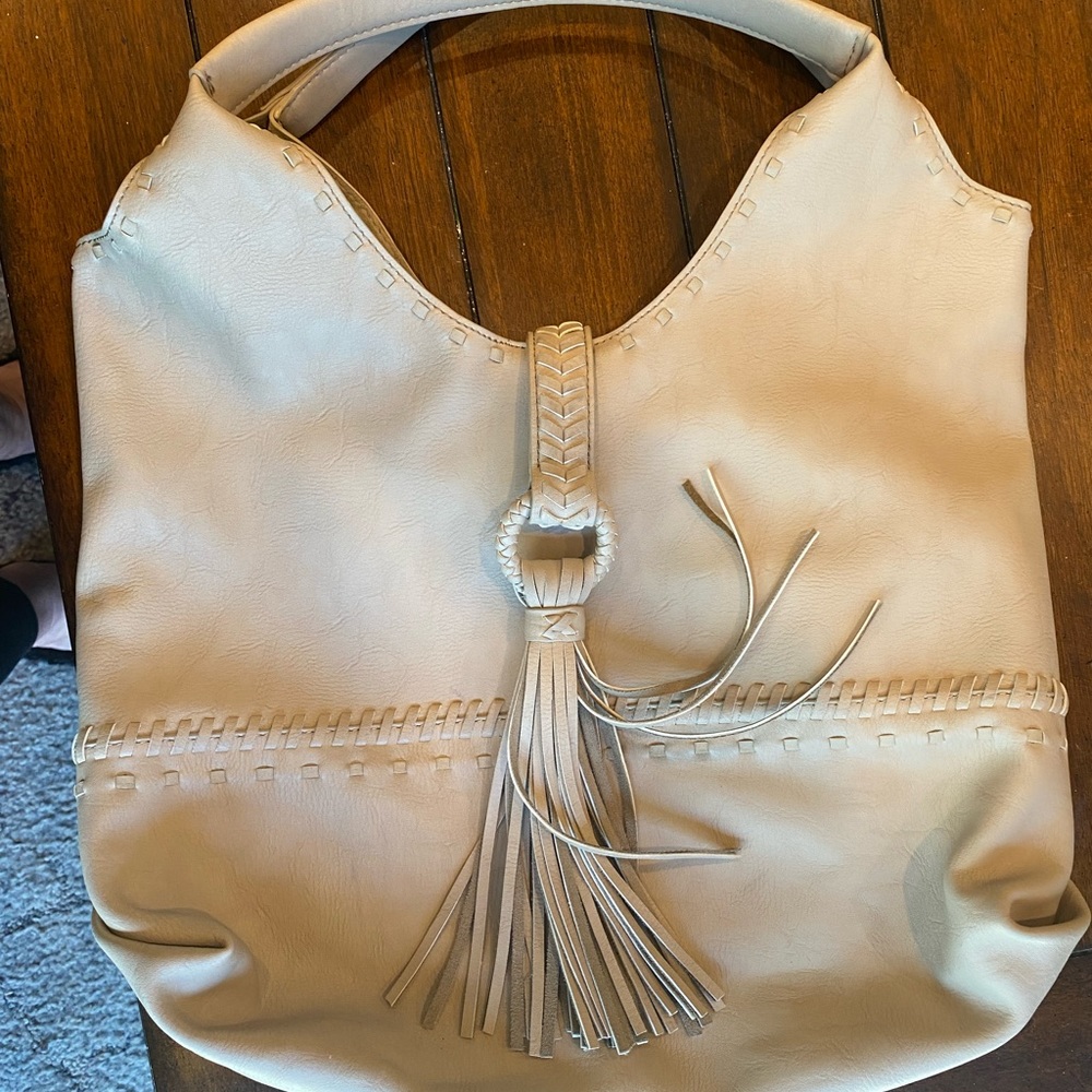 Steven Madden hobo purse cream soft leather.